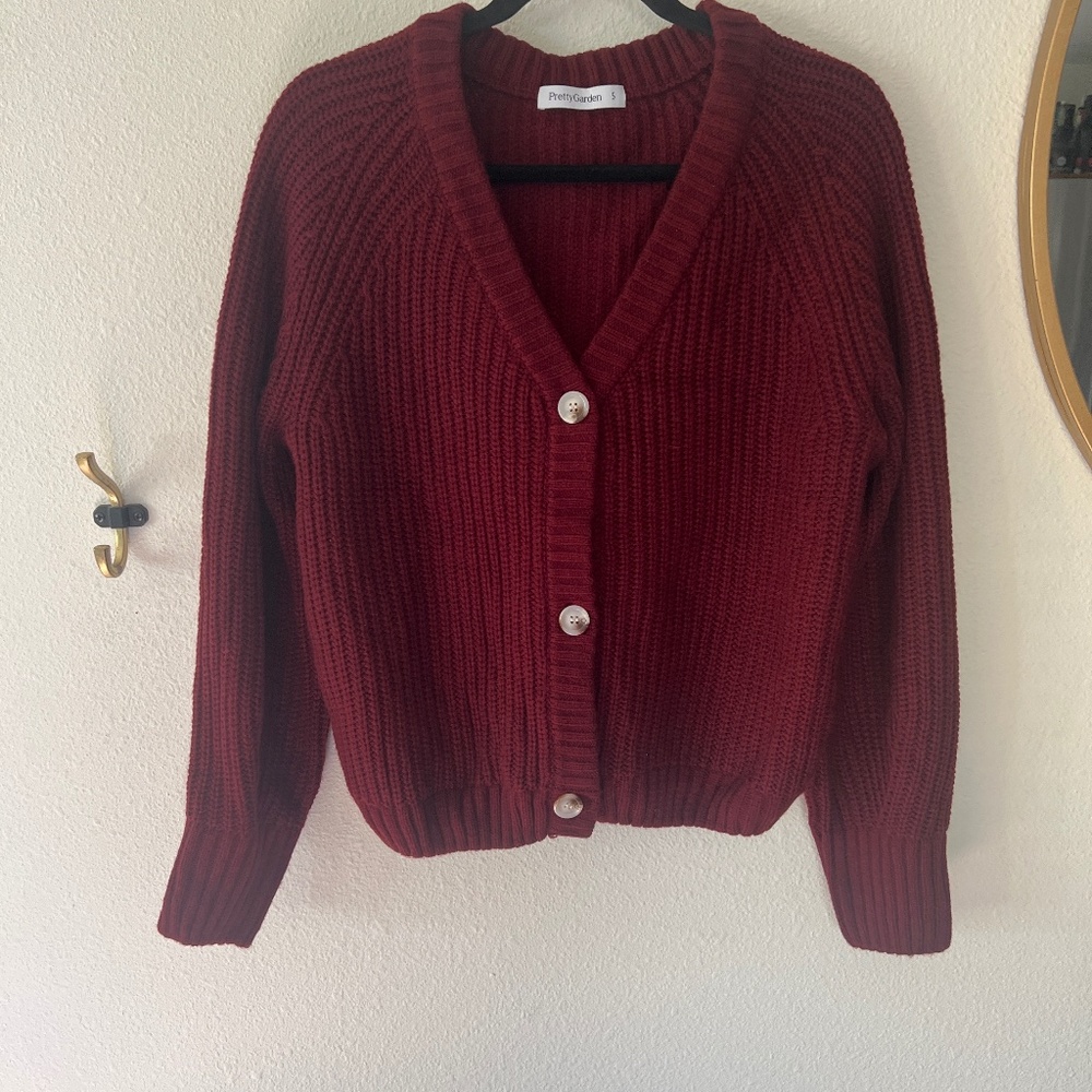 Raspberry Cardigan